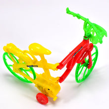 Foldable bicycle toy with adjustable seat