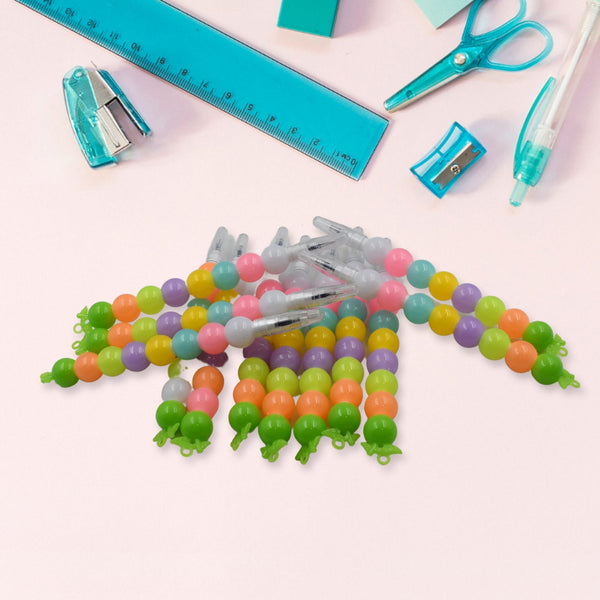 Colorful pearl gel pens set for kids