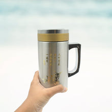 Double-wall thermos bottle with spill-proof lid for travel