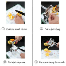 Portable manual juicer for quick squeezing.