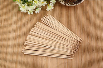 Bamboo skewers for BBQ with a smooth finish.