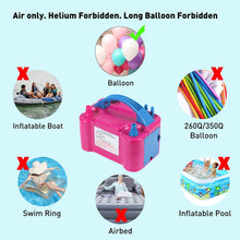 Portable electric balloon blower pump